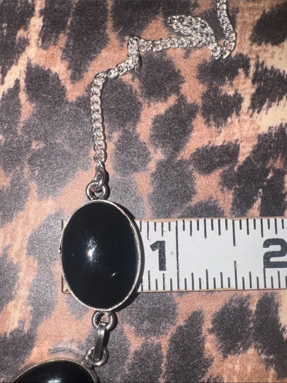 Botswana Agate & Onyx Silver Necklace